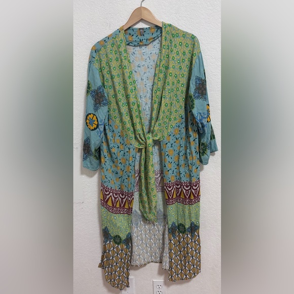 Bl^Nk London Tops - Bl^nk London linen blend long line kimono